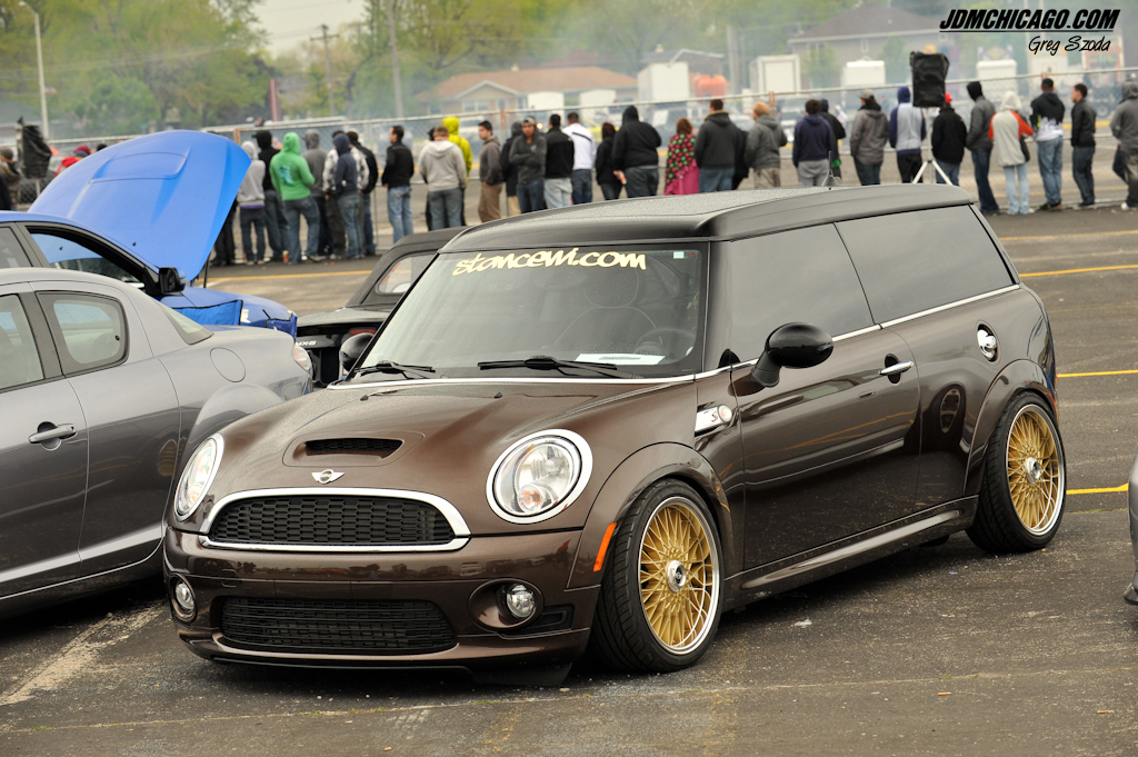 Nicely stanced Hot Chocolate Mini Cooper Clubman from Stancewicom