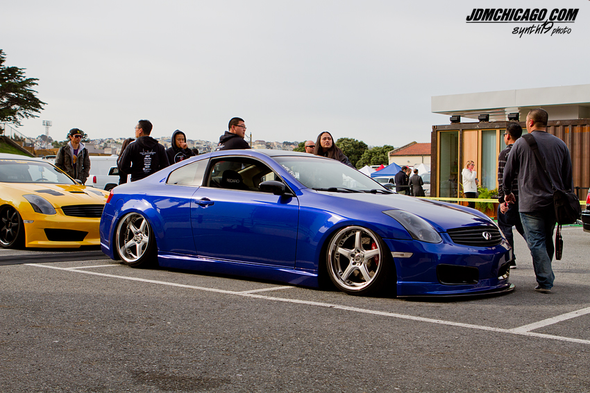 Pretty nice slammed G35 rocking some semiclassic Volk GTS wheels