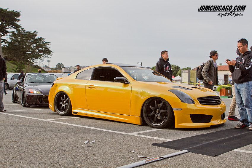 Pretty nice slammed G35 rocking some semiclassic Volk GTS wheels