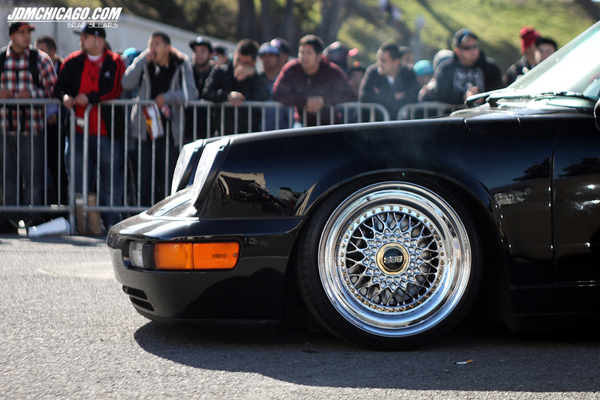 Another shot of the slammed 964 on some classic BBS RS wheels