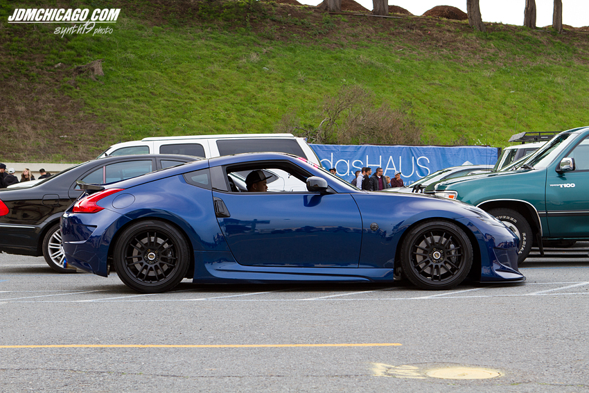 Amuse 370z with Volk RE30's om a flat black